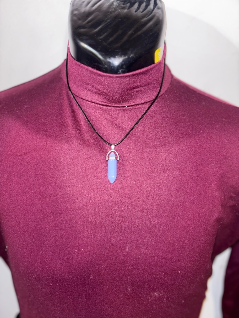 Blue Crystal Point Pendant Necklace - Women Jewelry